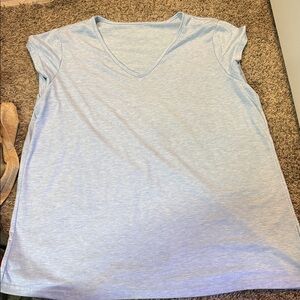 Sky Blue V-Neck Women's Tee- all 6